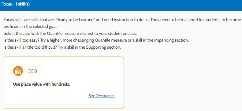 This is an image of an example focus skill with Quantile measure.