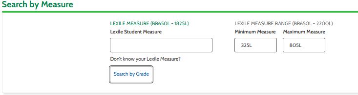 Search by range with minimum measure 325L and maximum measure 805L.